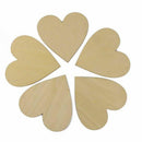Lot of 10pcs 80mm Embellishment Blank Heart Shape Wood for Craft Wedding De