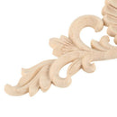 29*8cm Wood Carved Corner Onlay Applique Decor Furniture Craft Unpainted