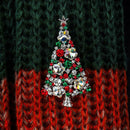 Christmas Tree Rhinestone Brooch Pin Women Costume Accessory(Random Color)