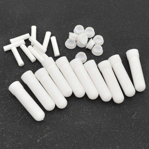 Product Description  10 Pcs White Essential Oil Aromatherapy Blank Nasal Inhaler