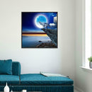 5D DIY Full Drill Diamond Painting Moon Wolf Cross Stitch Embroidery Kit