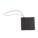 Black 4 x 3.7V 18650 Pointed Tip Batteries Battery Holder Case w Wire Leads I2U2