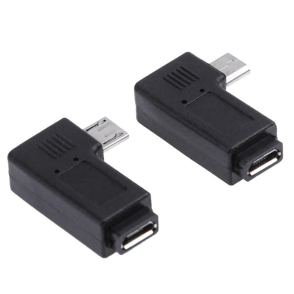 2pcs 90 Degree Micro USB Female to Micro USB Male Adapter Connector #gib