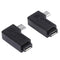 2pcs 90 Degree Micro USB Female to Micro USB Male Adapter Connector #gib