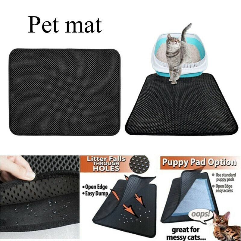 High Elastic EVA Cat Litter Mat Waterproof Double Layer Foldable Pet Cat Trapper