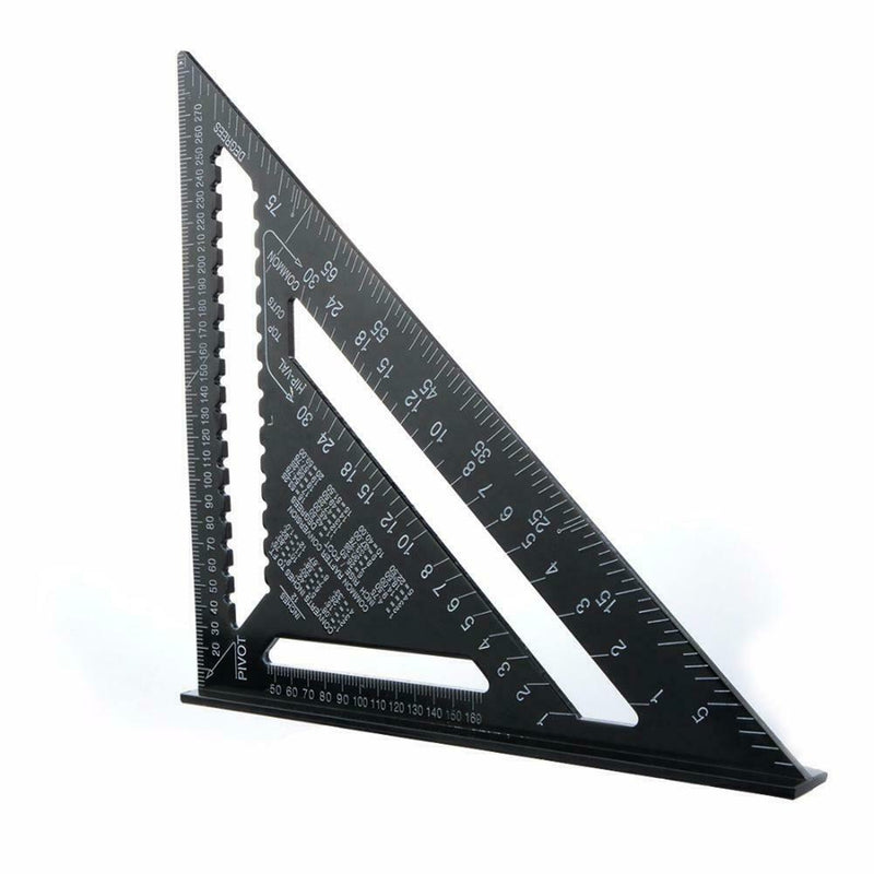 12inch Triangle Ruler for Woodworking Square Layout Gauge Measuring Tool