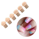 Reusable UV Gel Nail Art Painting Gradient Shading Pen Brush 6 Pcs Sponge H W6R8