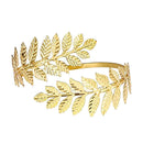 Swirl Leaf Shape Upper Arm Cuff Armlet Armband Bangle Bracelet  Golden