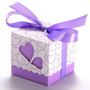 100 x box a Dragee Wedding marie Heart baptism table decoration + silk rib V1U8