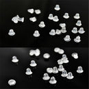 Wholesale 500PCS Rubber Earring Back Stoppers Ear Post Nuts 4MM Jewelry Making