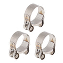 3Pcs Exhaust Clamp Clip Replacement Pipe Hose Clip Silencer Parts 44-47mm