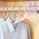 10PCS Travel Clothes Hangers Magic Portable Glamorous Plastic Folding Coat  H1Y5