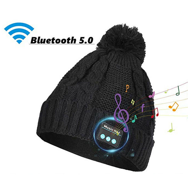 Bluetooth Earphone Cap Winter Outdoor Thermal Wireless Headphone Hat for Huawei
