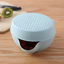Double-Layer Multi-Purpose Lazy Fruit Nut Snack Plate Drain Basket Mobile P Y5B7