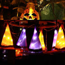 8pcs  LED Luminous Witch Wizard Cap Halloween Glowing Witch Hat Party Decoration