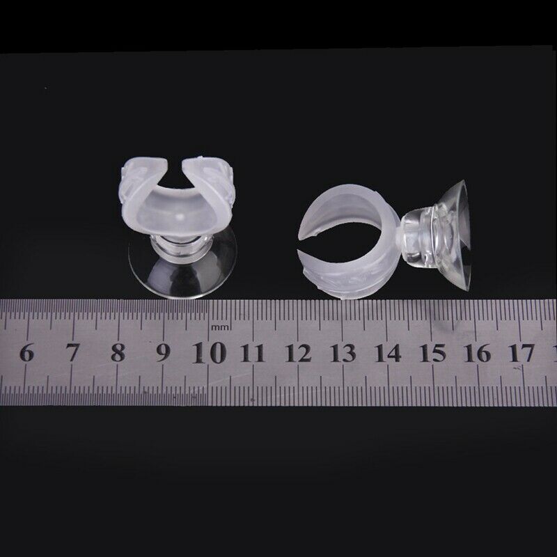 4pcs Suction Cups + 4pcs Clips for Aquarium Water Pipe/Heating Rod/Glass Ai