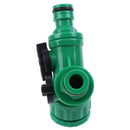 Irrigation 2 way Tap Garden Tap valve Hose Pipe Splitter Quick Connector Adapt&+