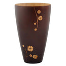 Handmade Wooden Lemon Cup Tea Cup Flower Pattern Natural Wood Cup Tumbler