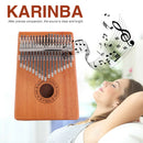 17-Key Thumb Finger Piano African Mbira Mahogany Wood Kalimba (Letter)