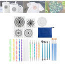 25Pcs Mandala Dotting Tools DIY Rock Painting Kits Dot Art Pen Paint Stencil