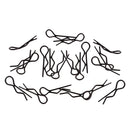 20pcs/set RC Car R-Pins fit 1/10 1/12 1/16 1/18 RC Car Truggy Accessory Black