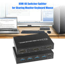 HDMI KVM Switch Ultra HD 4K for 2 PC Sharing Monitor Keyboard Mouse Printer A