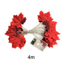 Christmas Maple Leaves Garland LED Fairy String Light (Black 4m 40 LED) A