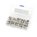 100Pc 5x20mm Quick Blow Glass Tube Fuse Assorted Kits Fast-blow Fuses 0.2A~20A3c