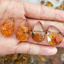 Ghost Phantom Stone Quartz Healing Gems Pendant Crystal Specimens Mi Yellow F8E5
