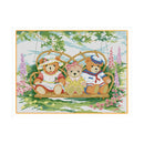 Bears Swing Cross Stitch Stamped Kits Quilt Pre-Printed Cross-Stitching Patterns