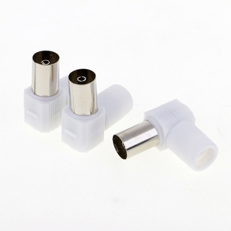 10pcs Right Angle 90 Degree RF Coaxial Coax TV Aerial Female Connector Plug