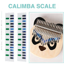 2pcs Kalimba Scale Stickers Thumb Piano Key Note Decals Musical Instrument