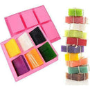 6 Cavity Silicone Rectangle Soap Mould Homemade DIY Mold Making Cake X W7K0