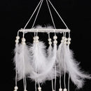 Handmade Dream Catcher with Feathers Hanging Decoration Craft Gift White