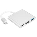 USB 3.1 Type C to USB-C 4K HDMI USB 3.0 Hub Adapter Cable for Macbook Pro