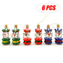 6PCS Christmas Wooden Colorful Carousel Tree Hanging Pendant Ornament Home SEAU