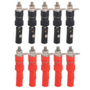 4mm Banana type plug with red insulation plug, black J9G2