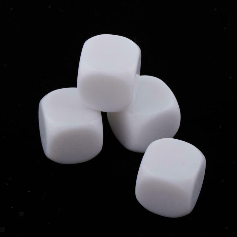 50Pieces Square Edge Blank Dices D6 Six Sided RPG Gaming Dice Gift 18mm