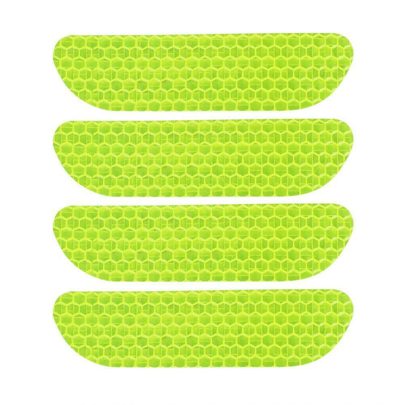 4pcs Open Car Door Stickers Warning Mark Reflective Strips Tapes (Green) A