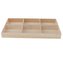 Wood 6-Grid Flower Planter Succulent Pot Storage Box Plant Box Desktop Decor