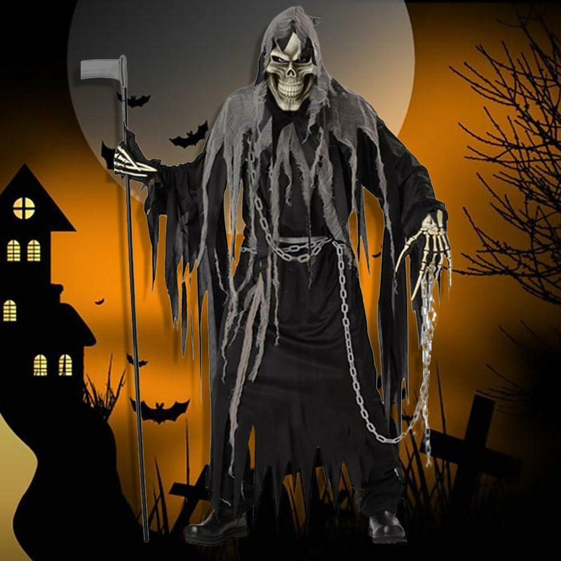 Mens Zombie Ghost Face Halloween Scream Scary Fancy CostumeRobe