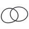 10 Pcs 40mm x 44mm x 2mm Nitrile Rubber Sealing O Ring Gasket Washer