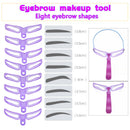 8 Styles Eyebrow Shaping Stencils Grooming Shaper Template Makeup Tool Kit j877