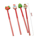 Christmas Pencil With Eraser Tops Kids Teacher Xmas stationery Party Studen N4Q2