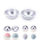 1set/2pcs aluminum bath bomb molds bath fizzy sphere round ball molds 4.5*2cm LJ