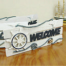 Home Wall Hanging Wood Creative Craft Plaque Welcome Door Sign Board Rudder