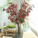 100X Artificial Red Holly Berry Christmas Decor On Wire Bundle Garland Wreath AU
