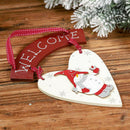 Christmas Wooden Love Snowman Decoration Welcome Door Hanging Tree PendantB Hn