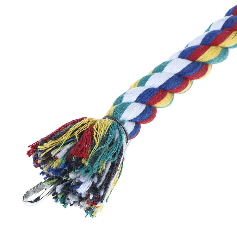 Parrot Rope Braided Toys Pet Parrot Bird Chew Rope Perch Coil Bird Cage Tra3C