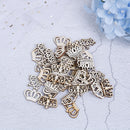 50pcs Crown Pattern Wooden Art Collection Craft for Handmade Home Decoration ME
